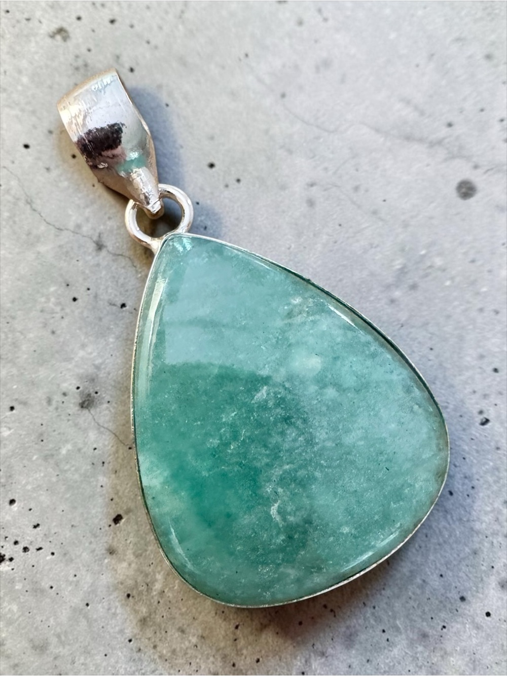 Aquamarine Silver Overlay Pendant